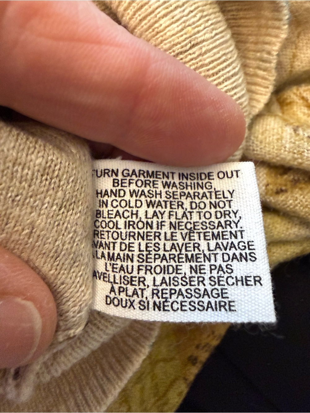 Guinevere Anthro Botanical Print Cardigan M Cashmere Blend Beaded Cottagecore - Picture 6 of 8